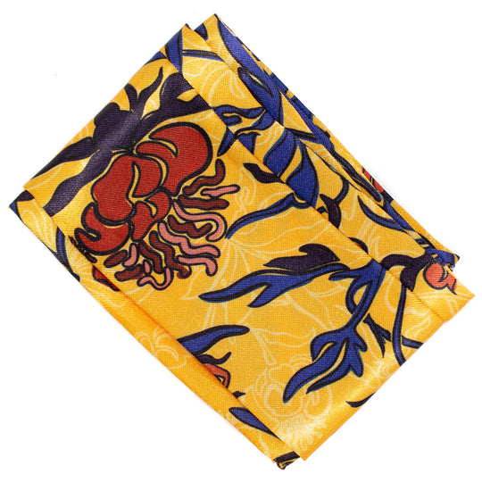 Silk Handbag Scarf Golf Floral banner