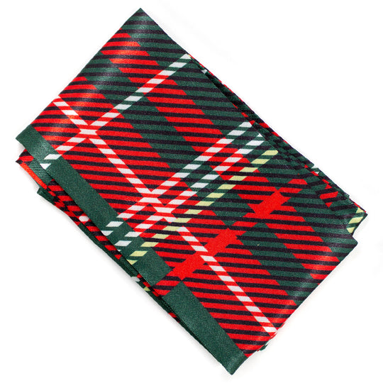 Silk Handbag Scarf Plaid banner